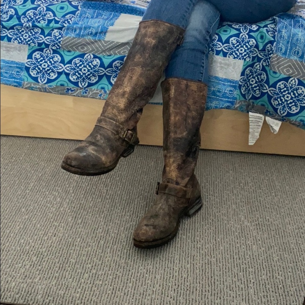 Frye distress boots